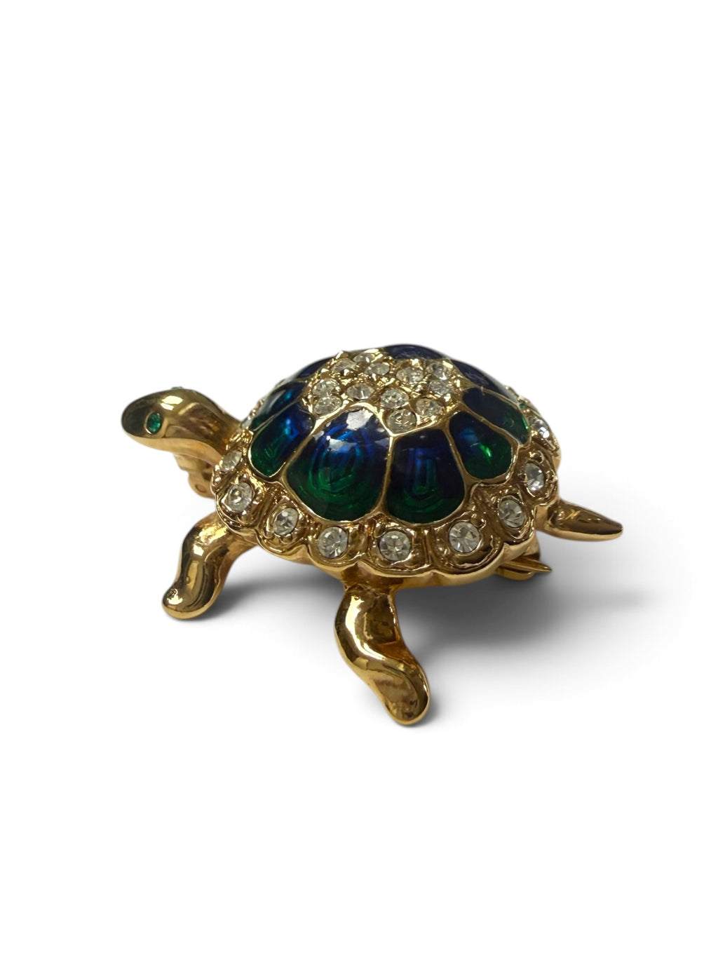 Vintage Attwood & Sawyer Turtle Brooch, Signed A&S, circa 1980s