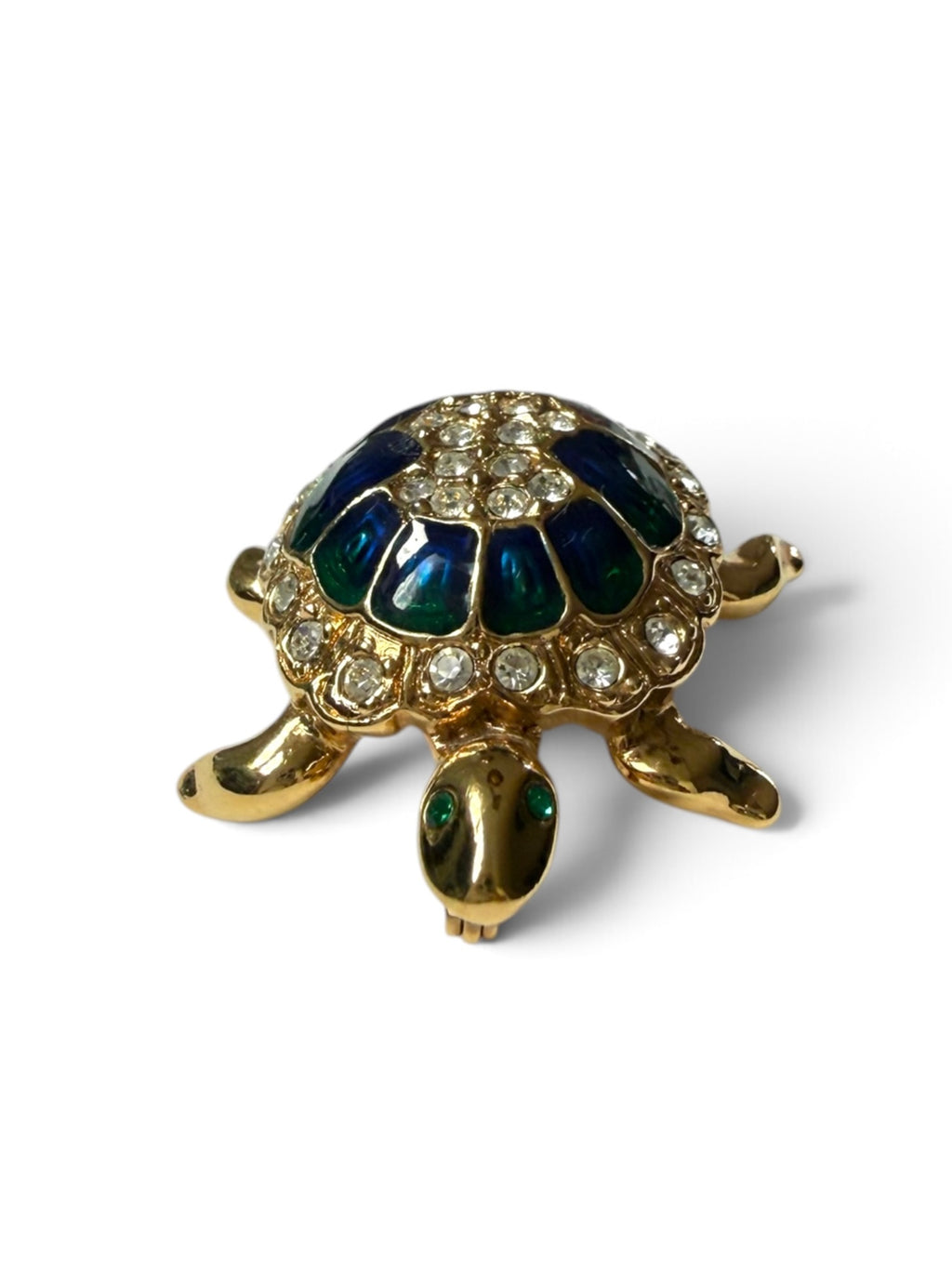 Vintage Attwood & Sawyer Turtle Brooch, Signed A&S, circa 1980s