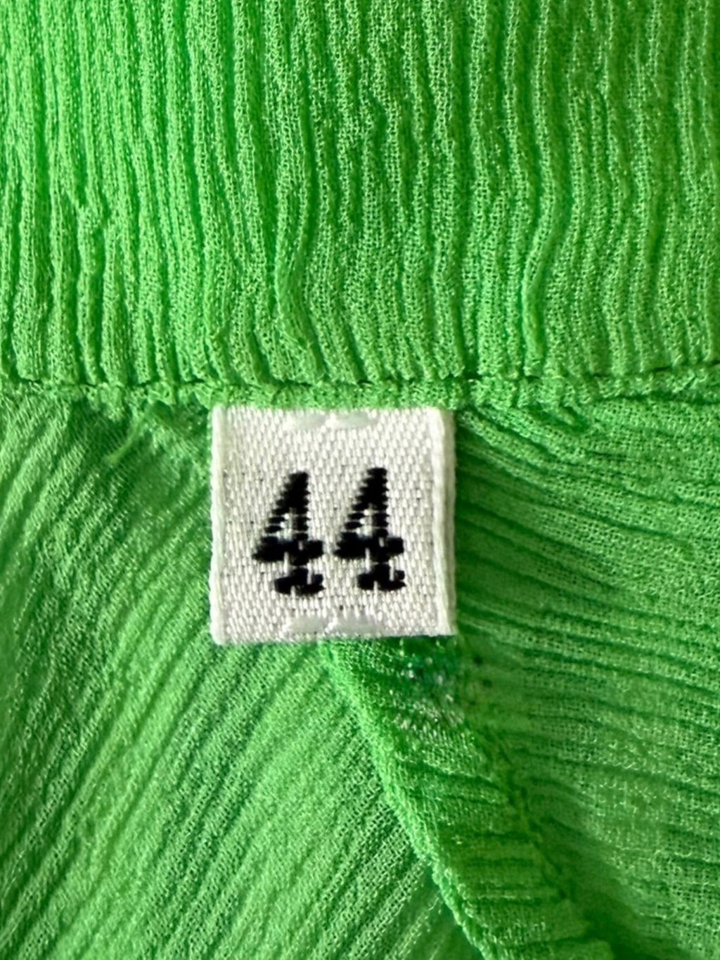 Gianni Versace Couture Lime Green Silk Ruffle Blouse