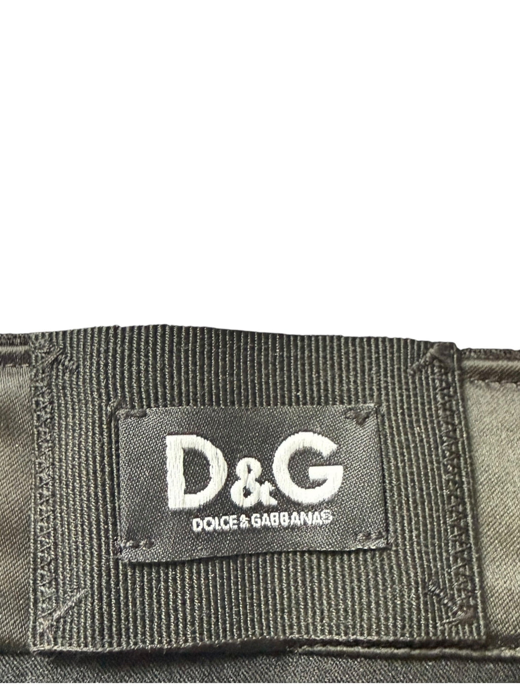 Vintage Dolce and Gabbana Black Satin Corset Top