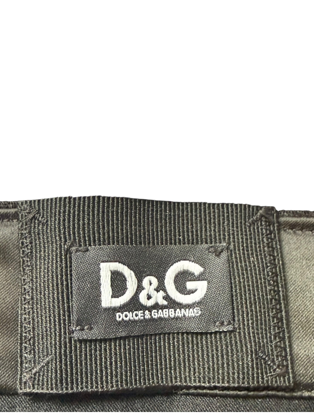Vintage Dolce and Gabbana Black Satin Corset Top