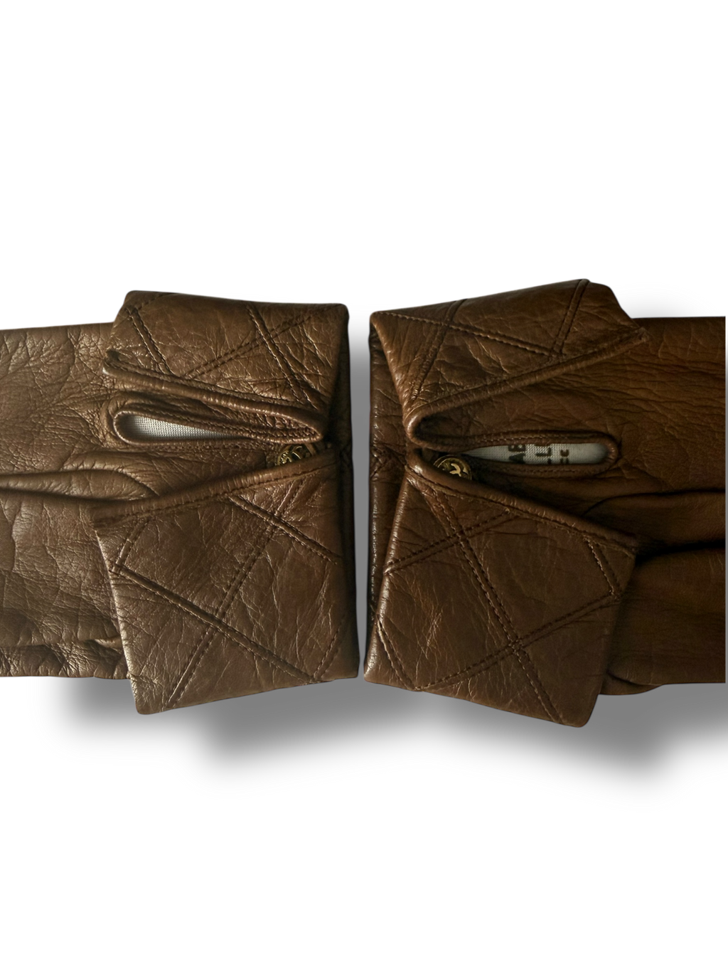 Chanel Tan Leather Matelassé Gloves