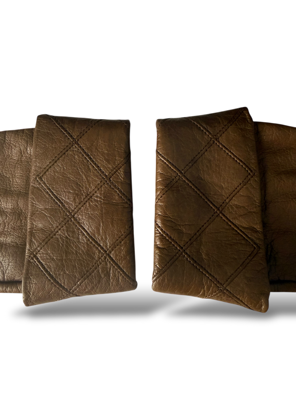 Chanel Tan Leather Matelassé Gloves