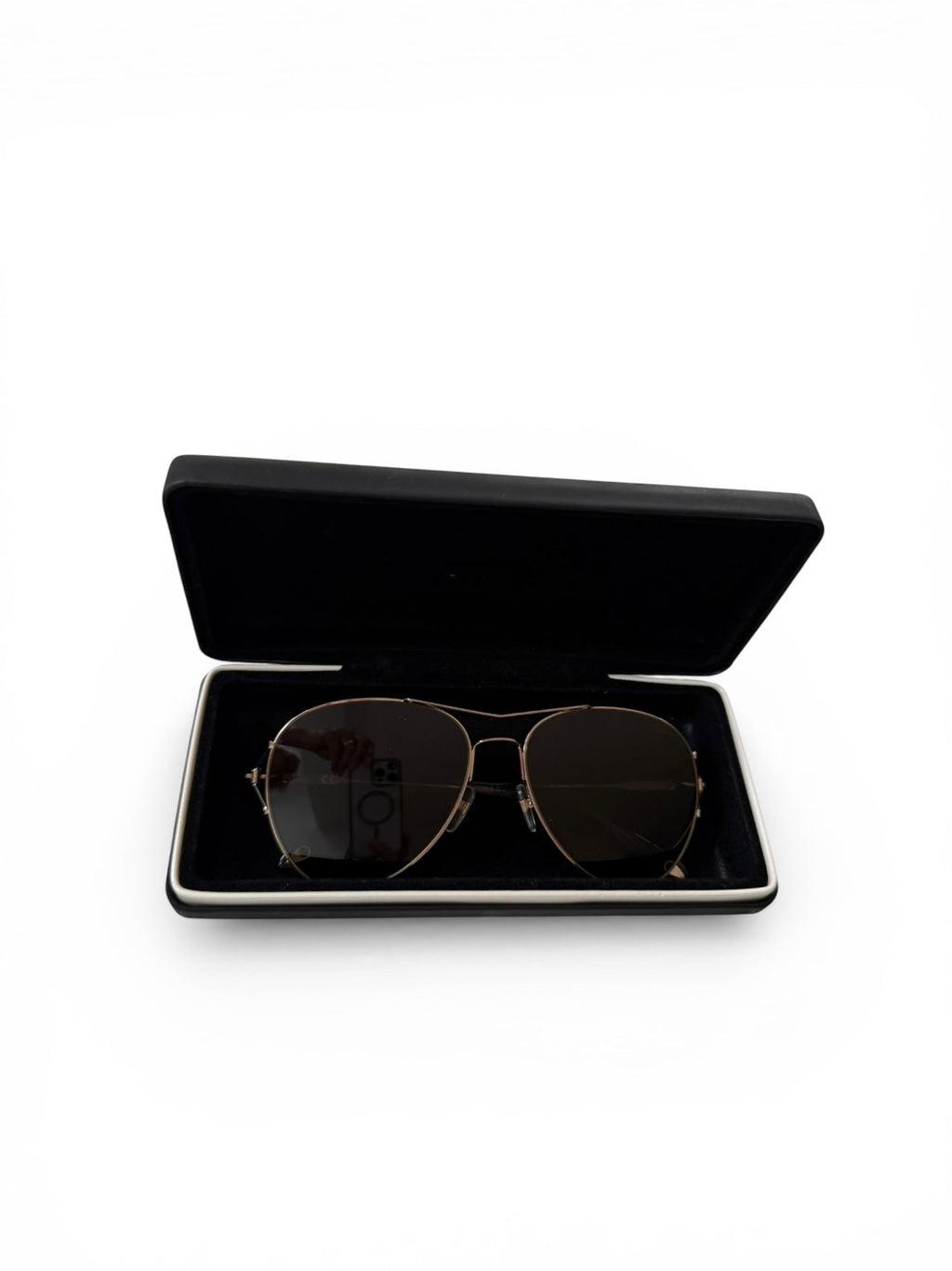 Givenchy Aviator Style Gold Tone Sunglasses