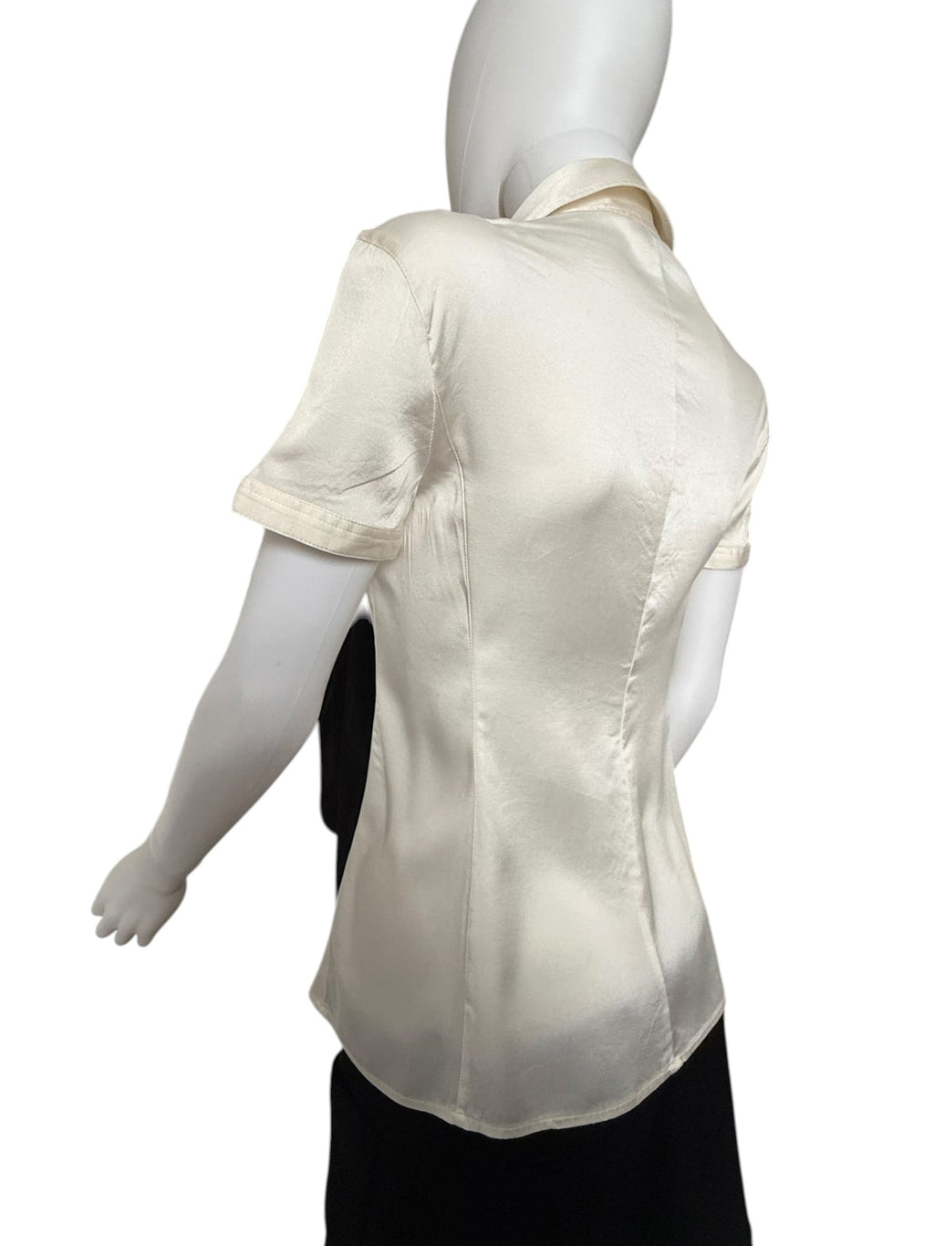 Armani Collezioni Cream Silk Short Sleeved Blouse