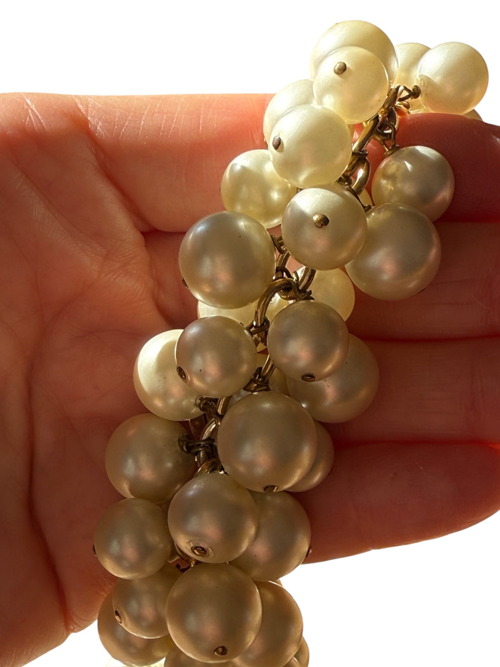 Chanel Multi Faux Pearl Necklace with Gold Plated Clasp