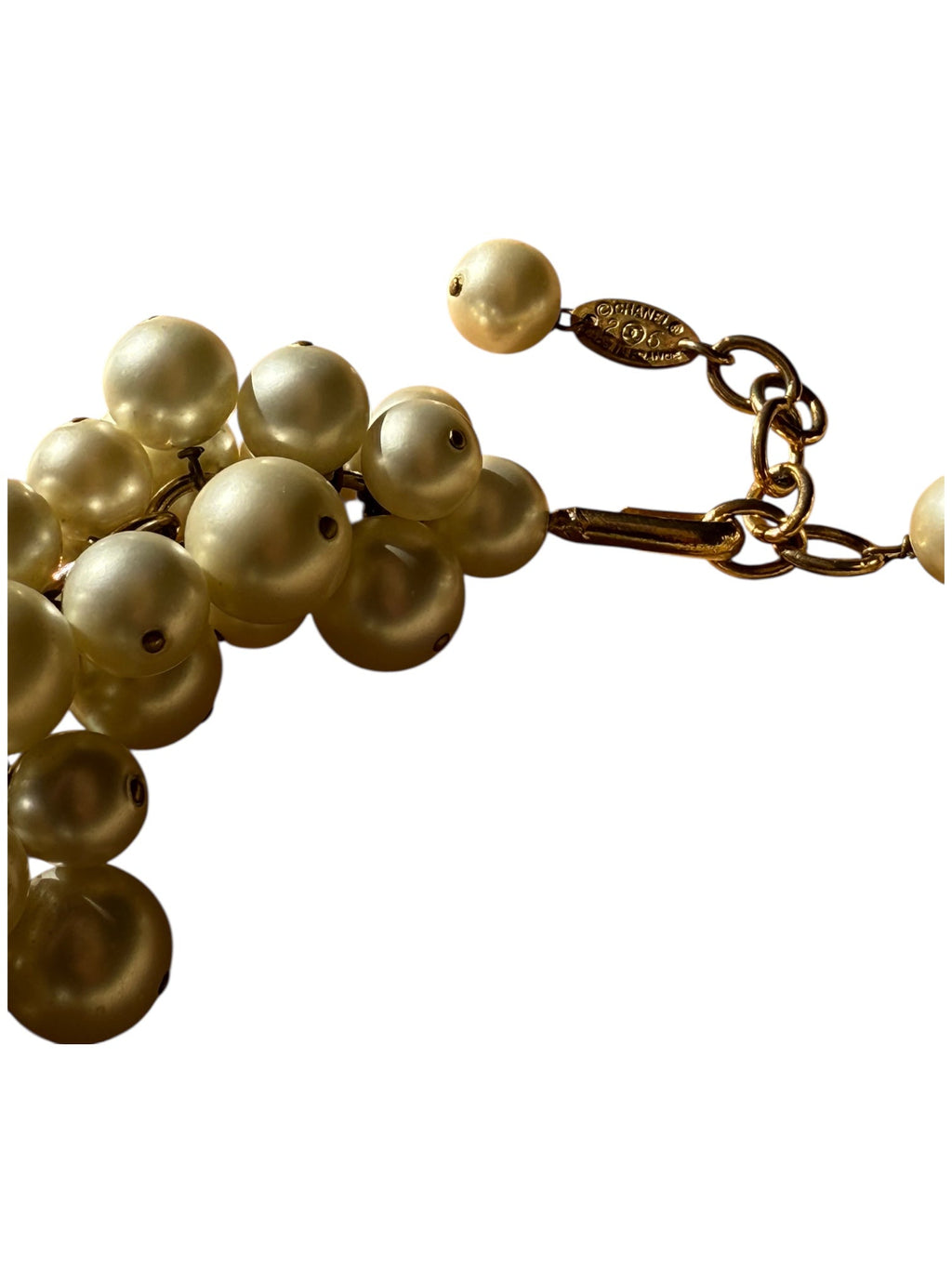 Chanel Multi Faux Pearl Necklace with Gold Plated Clasp