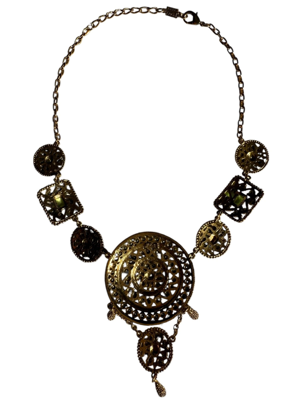 Poggi of Paris Light Blue and Turquoise Pendant Necklace