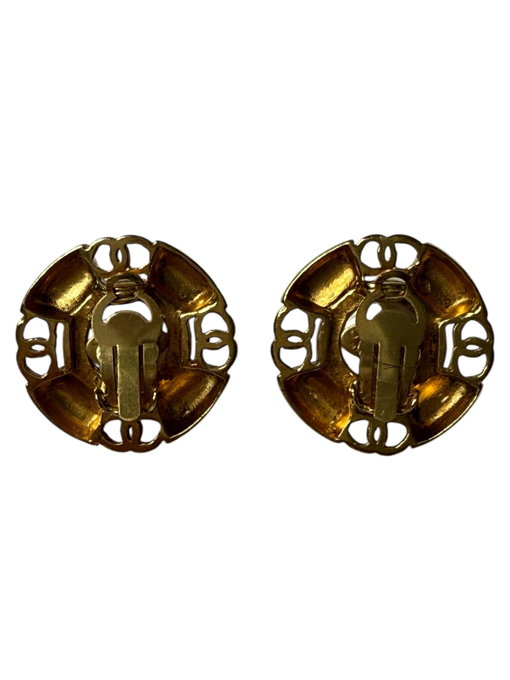 Chanel Faux Pearl CC Baroque Clip-On Earrings