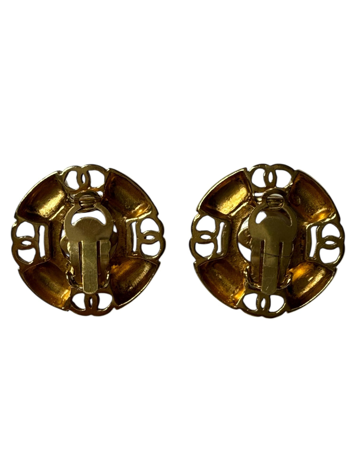 Chanel Faux Pearl CC Baroque Clip-On Earrings
