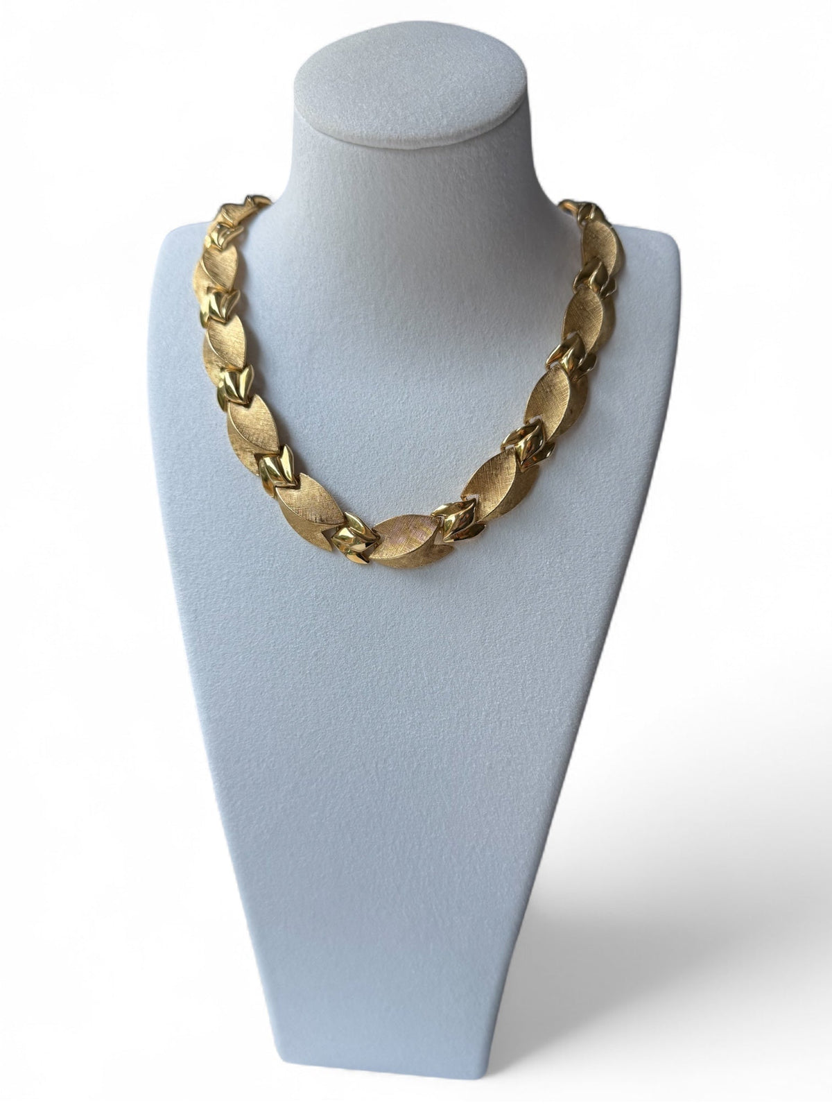 Givenchy Gold Plated Leaf Choker Necklace