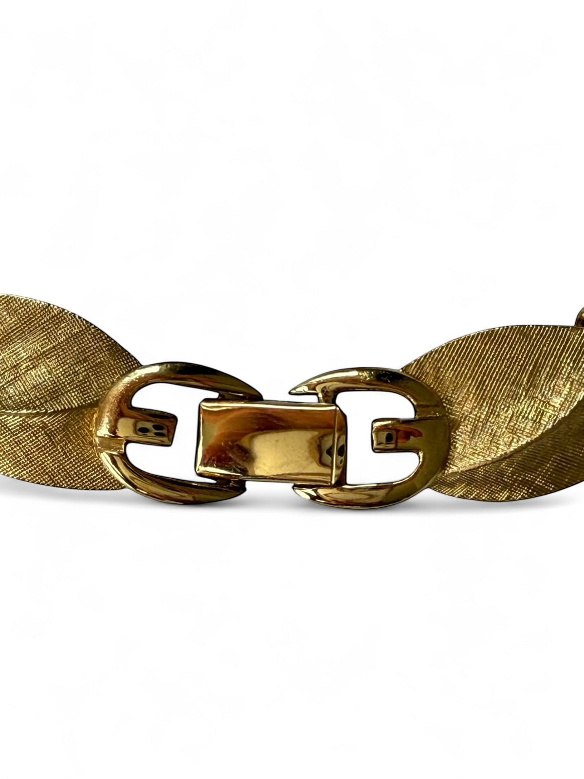 Givenchy Gold Plated Leaf Choker Necklace