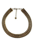 Givenchy Gold Tone Triple Strand Necklace