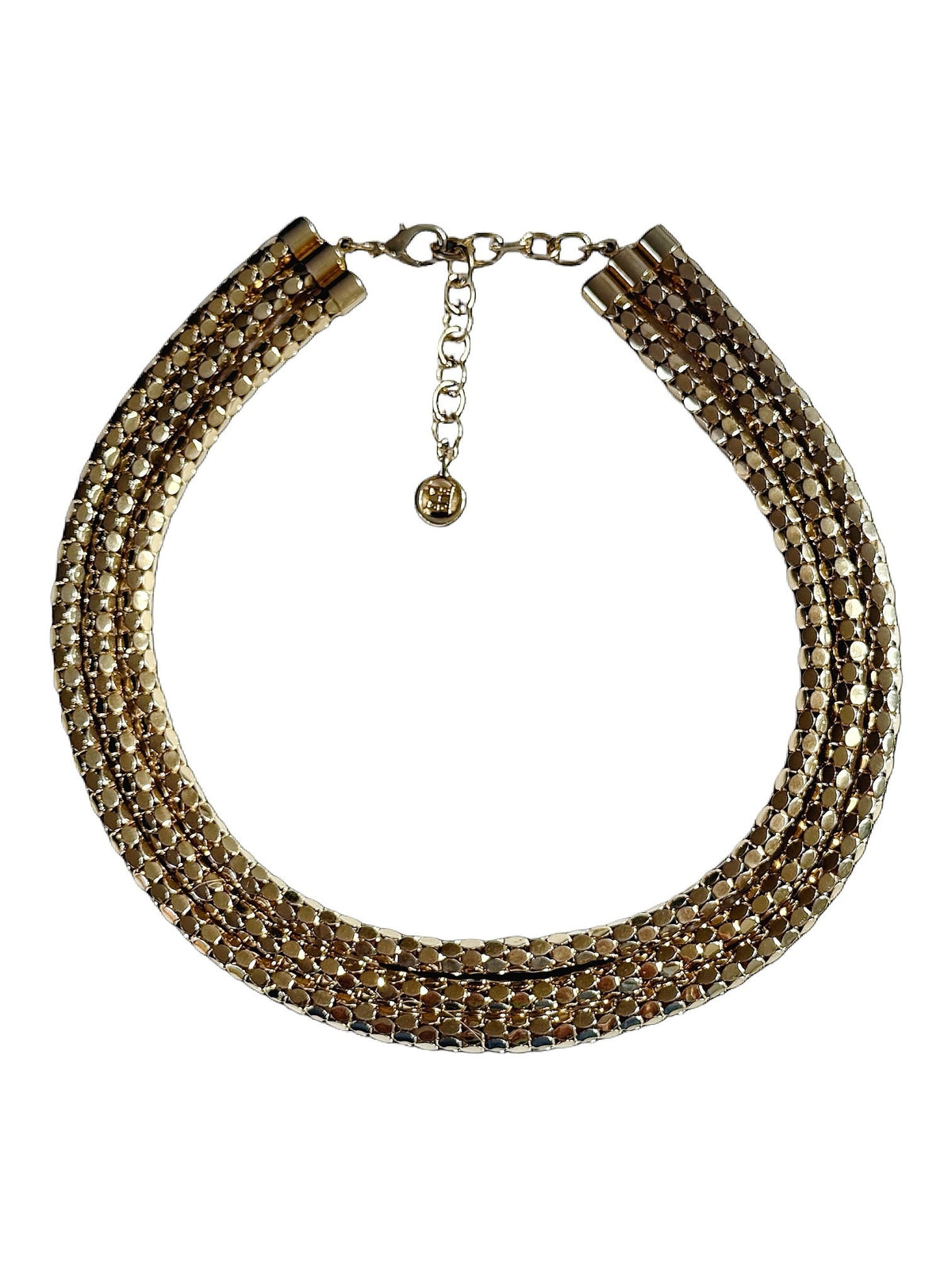 Givenchy Gold Tone Triple Strand Necklace