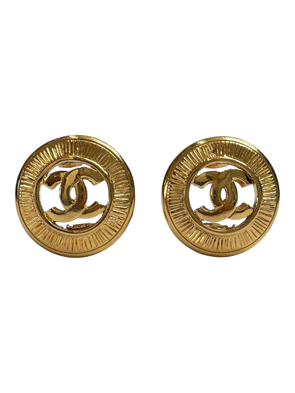 Chanel Byzantine Gold Plated Clip On Earrings