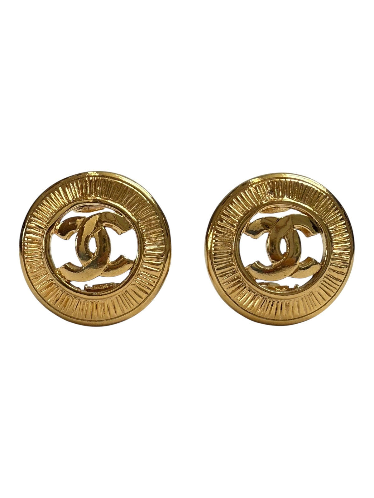 Chanel Byzantine Gold Plated Clip On Earrings