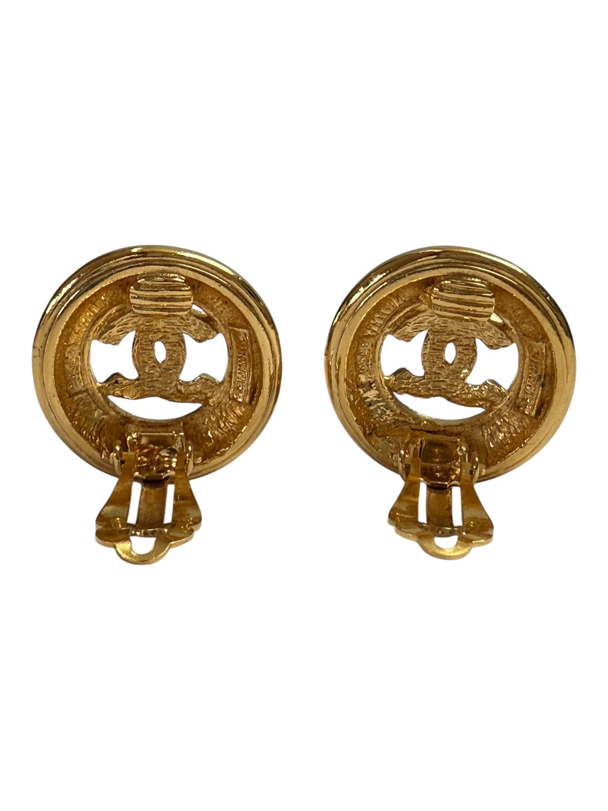 Chanel Byzantine Gold Plated Clip On Earrings