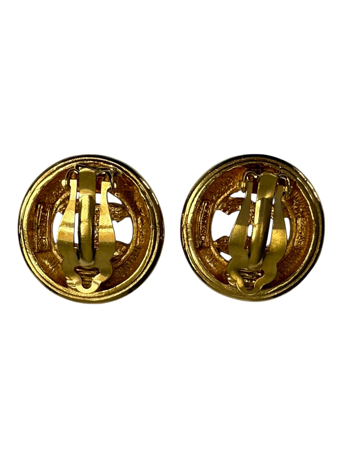 Chanel Byzantine Gold Plated Clip On Earrings