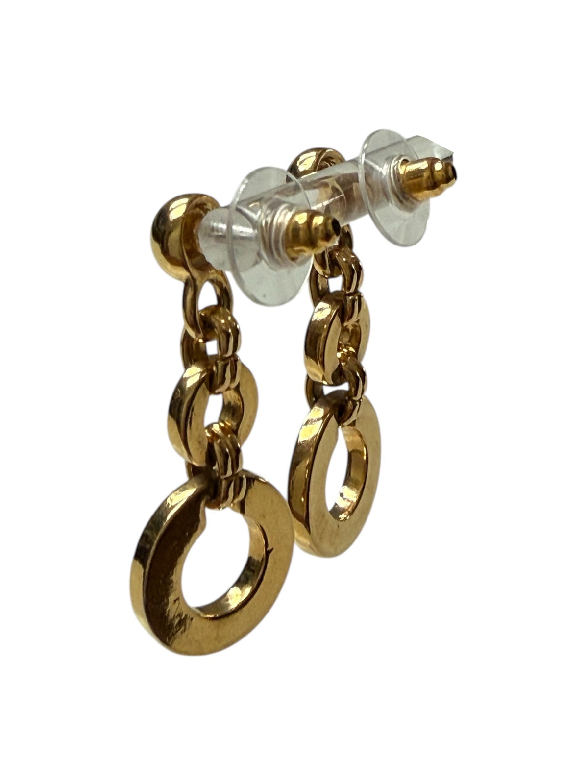 Givenchy Vintage Gold Tone Dangle Earrings