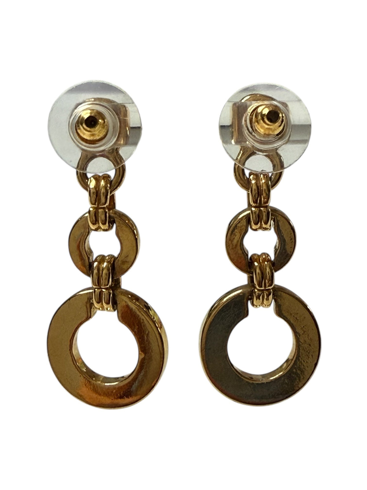 Givenchy Vintage Gold Tone Dangle Earrings