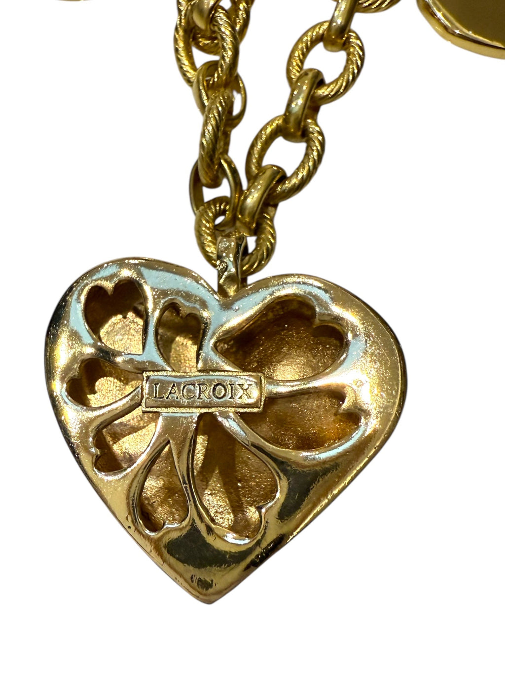 Lacroix “Atomic Heart” Gold Plated Charm Bracelet