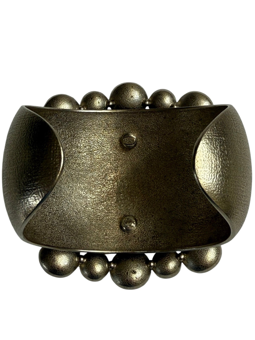 Chanel Brushed Silver Tone Multi Coloured Jewelled Cuff