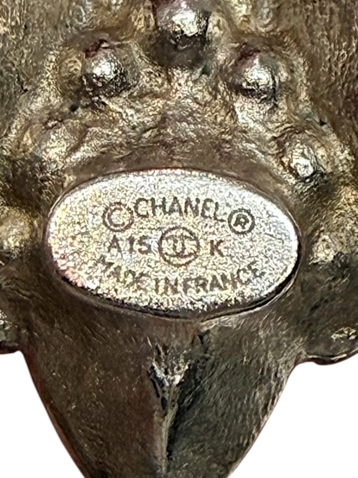 Chanel, Silver Tone, Black and White Crystal Art Deco Brooch