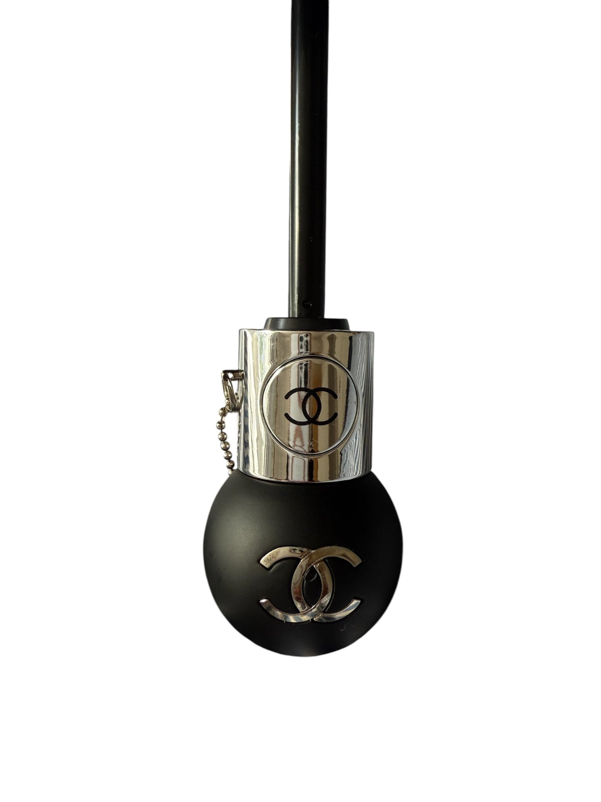 Chanel Cream and Black Automatic Open/Collapse Umbrella