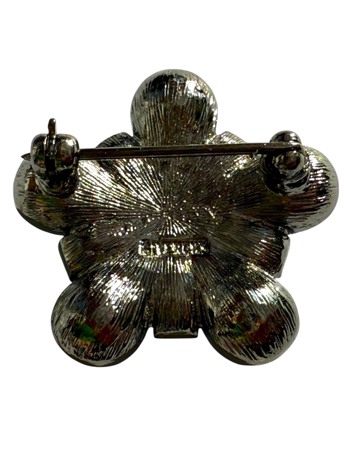 Givenchy Small Blue and Turquoise Crystal Brooch
