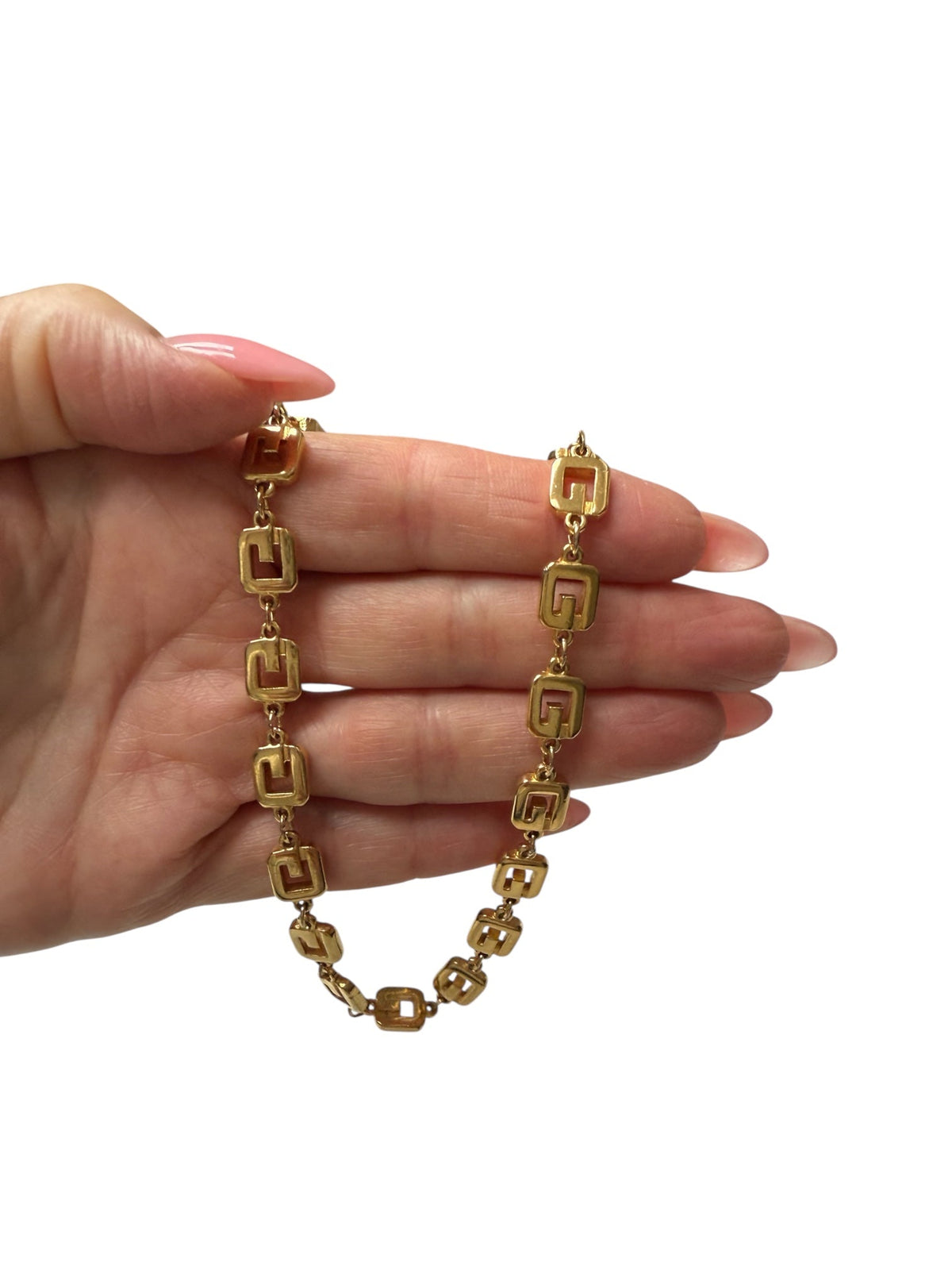 Givenchy Gold Plated Link Choker Necklace