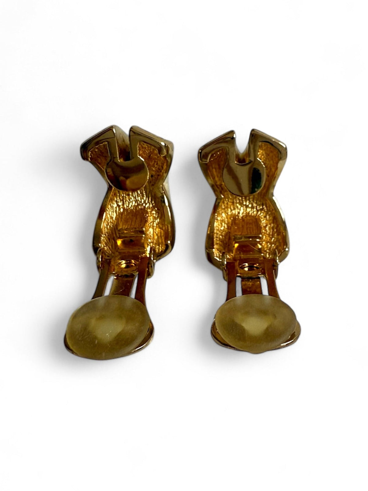 Dior Criss-Cross Gold Plated and Swarovski Crystal Clip On Earrings