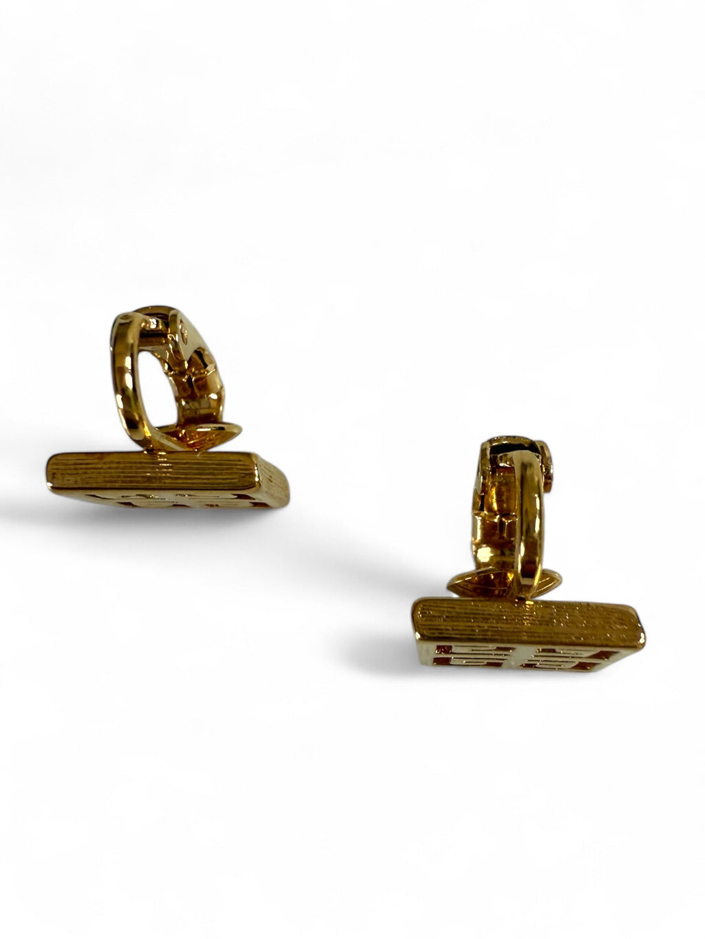 Givenchy Small Gold Plated Clip-On Earrings with Givenchy Logo