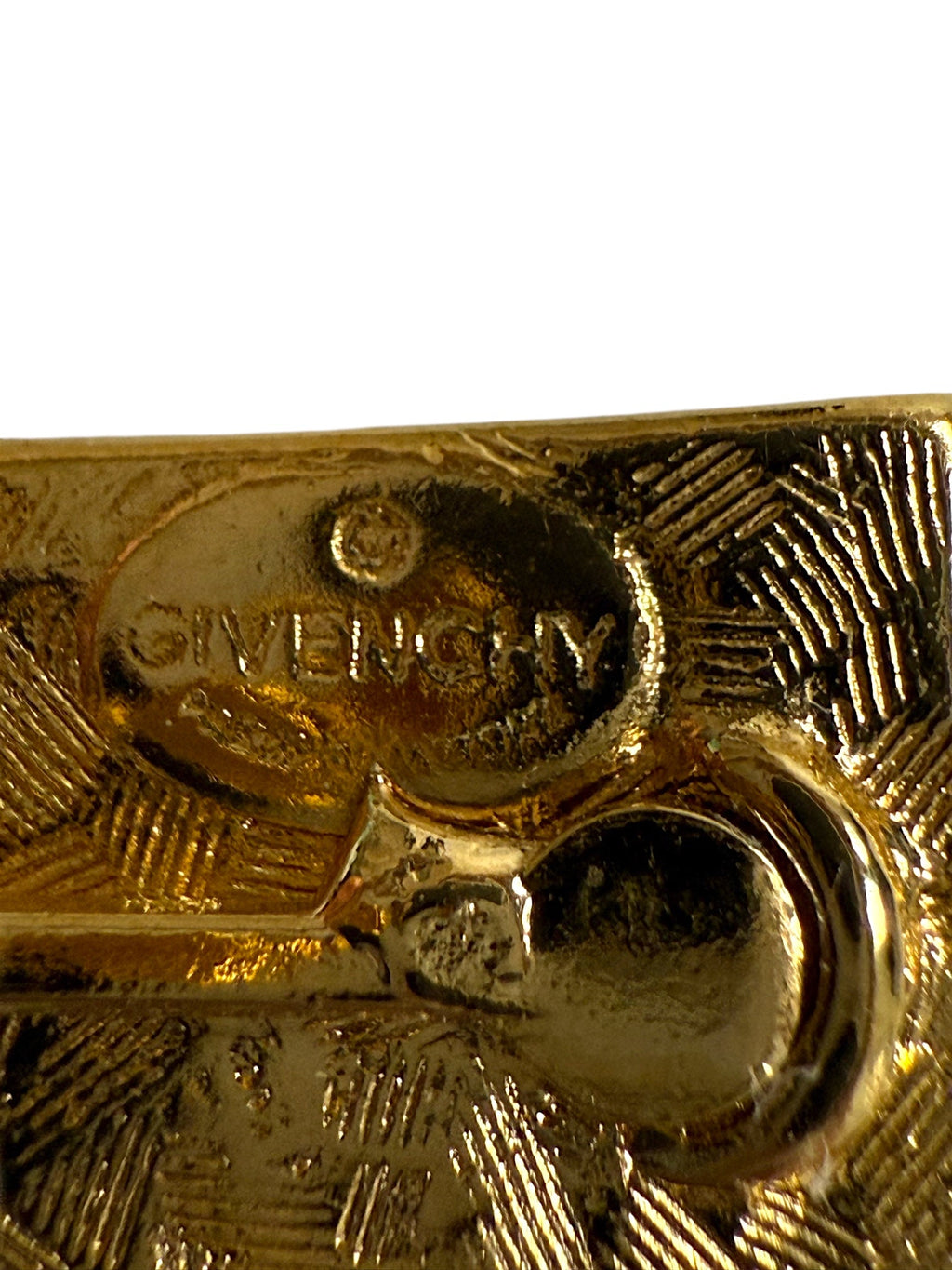 Givenchy Small Gold Plated Clip-On Earrings with Givenchy Logo