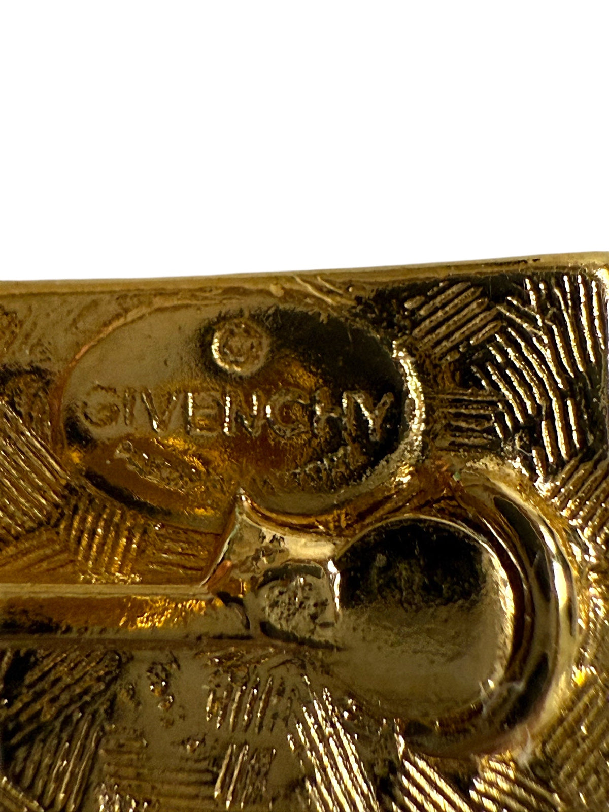 Givenchy Small Gold Plated Clip-On Earrings with Givenchy Logo