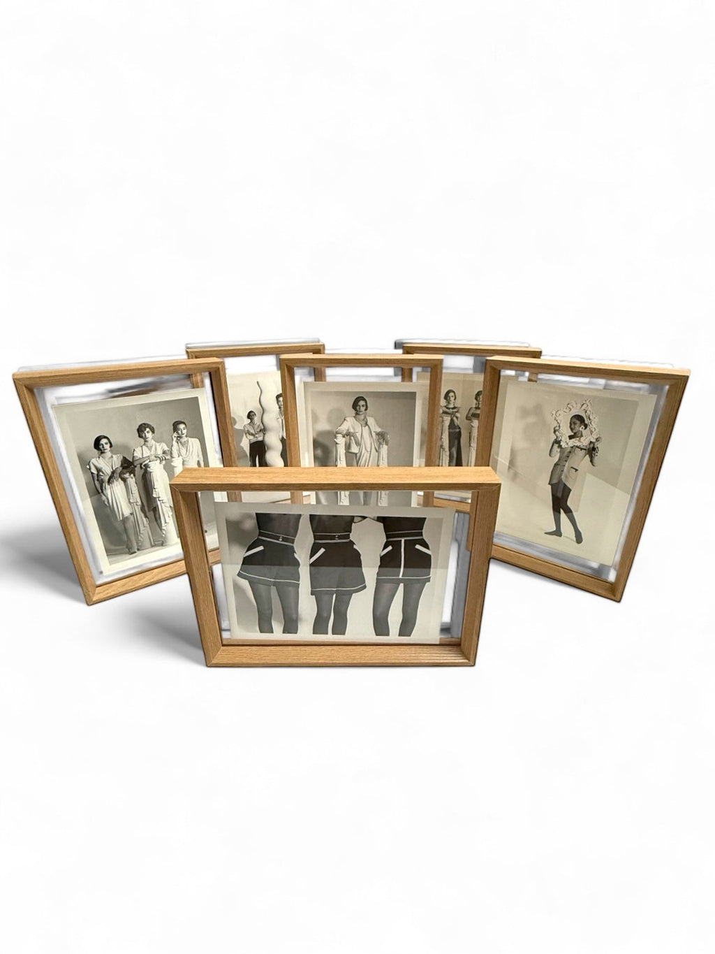 Chanel Set of Six Framed Original Black and White Marketing Prints from 1990
