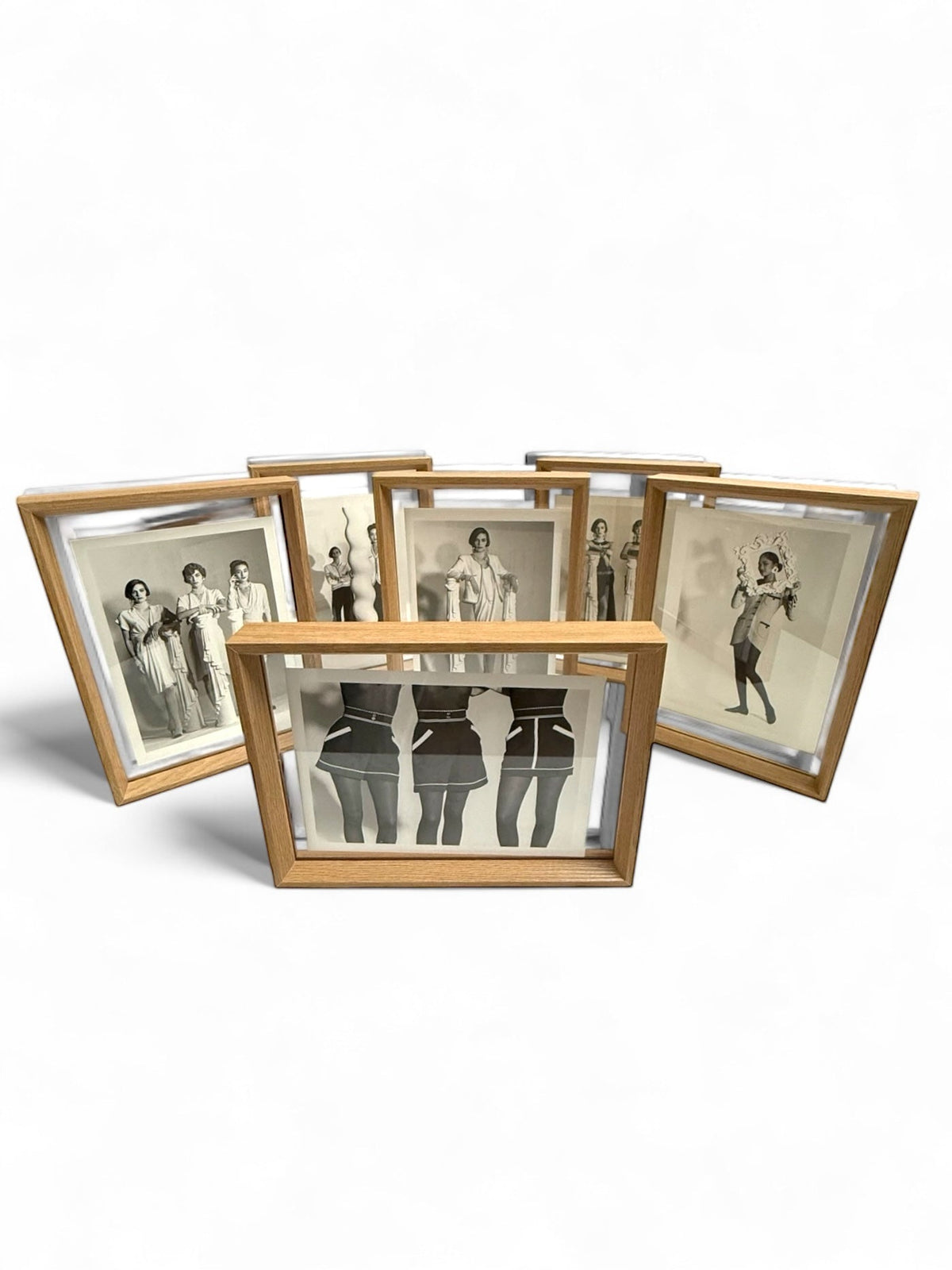 Chanel Set of Six Framed Original Black and White Marketing Prints from 1990