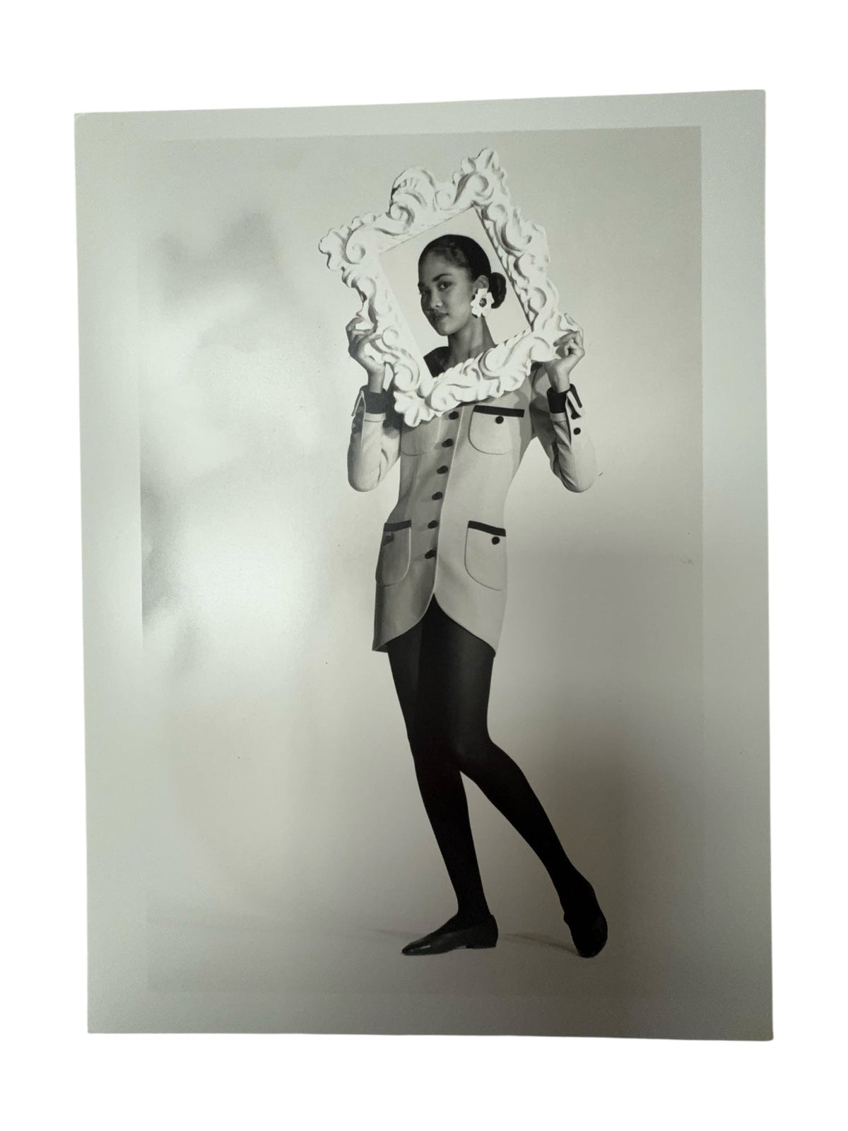 Chanel Set of Six Framed Original Black and White Marketing Prints from 1990