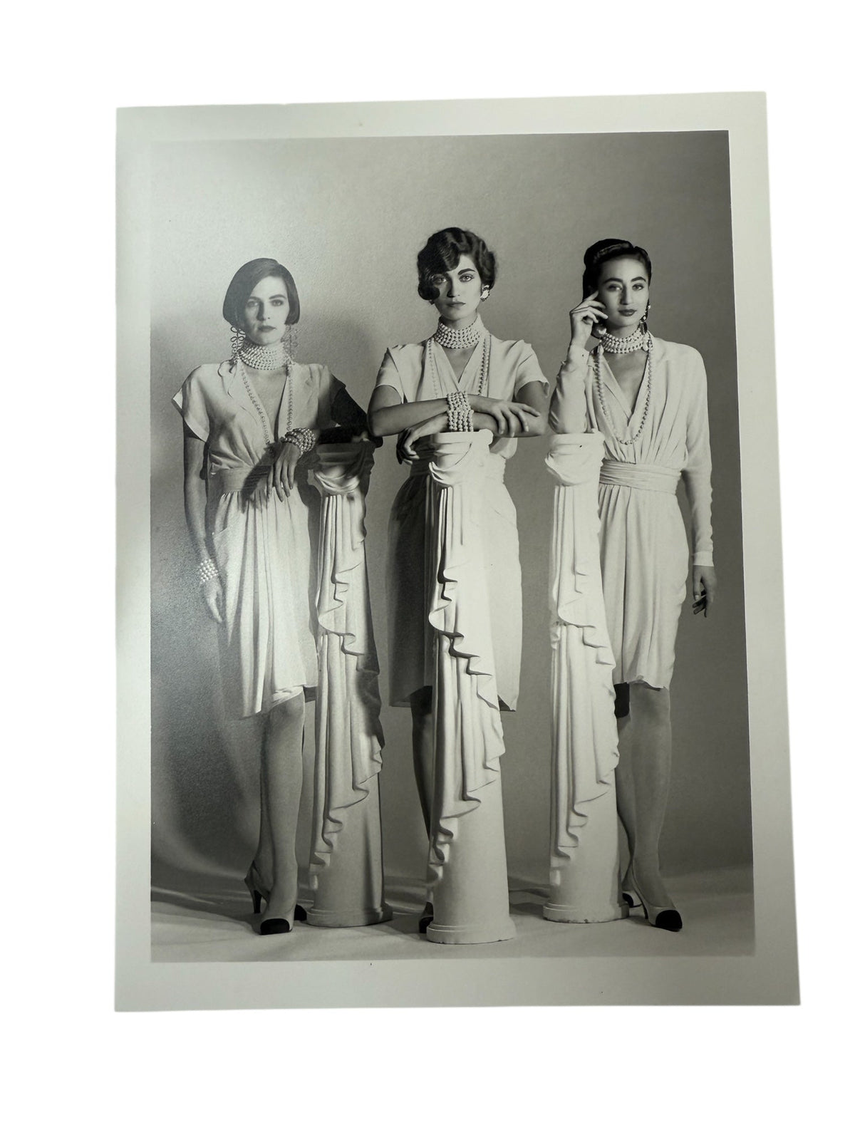 Chanel Set of Six Framed Original Black and White Marketing Prints from 1990