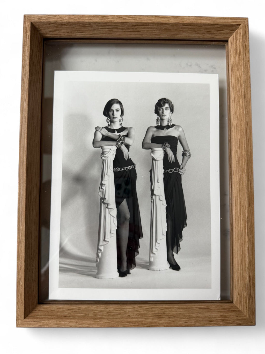 Chanel Set of Six Framed Original Black and White Marketing Prints from 1990