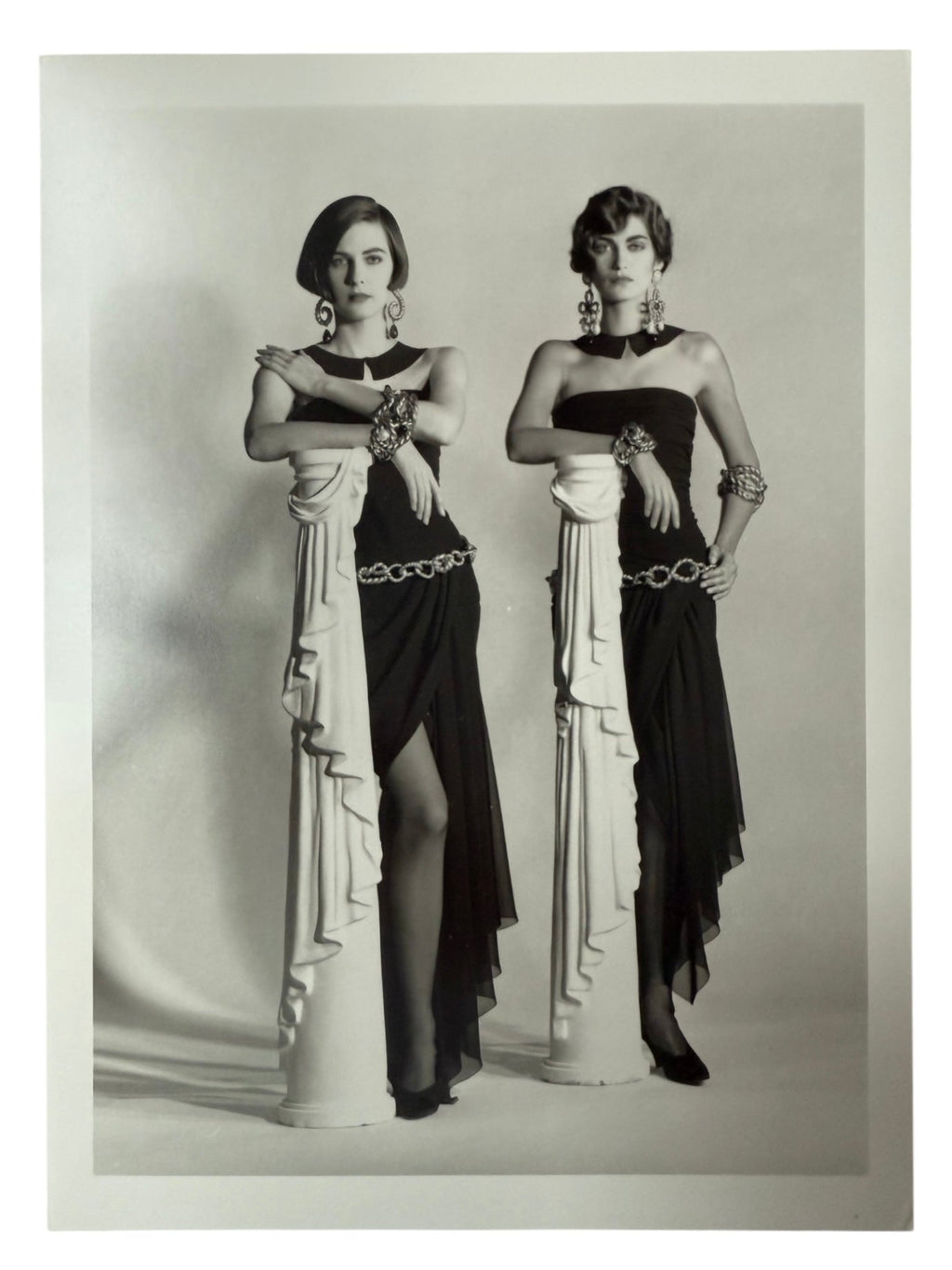 Chanel Set of Six Framed Original Black and White Marketing Prints from 1990