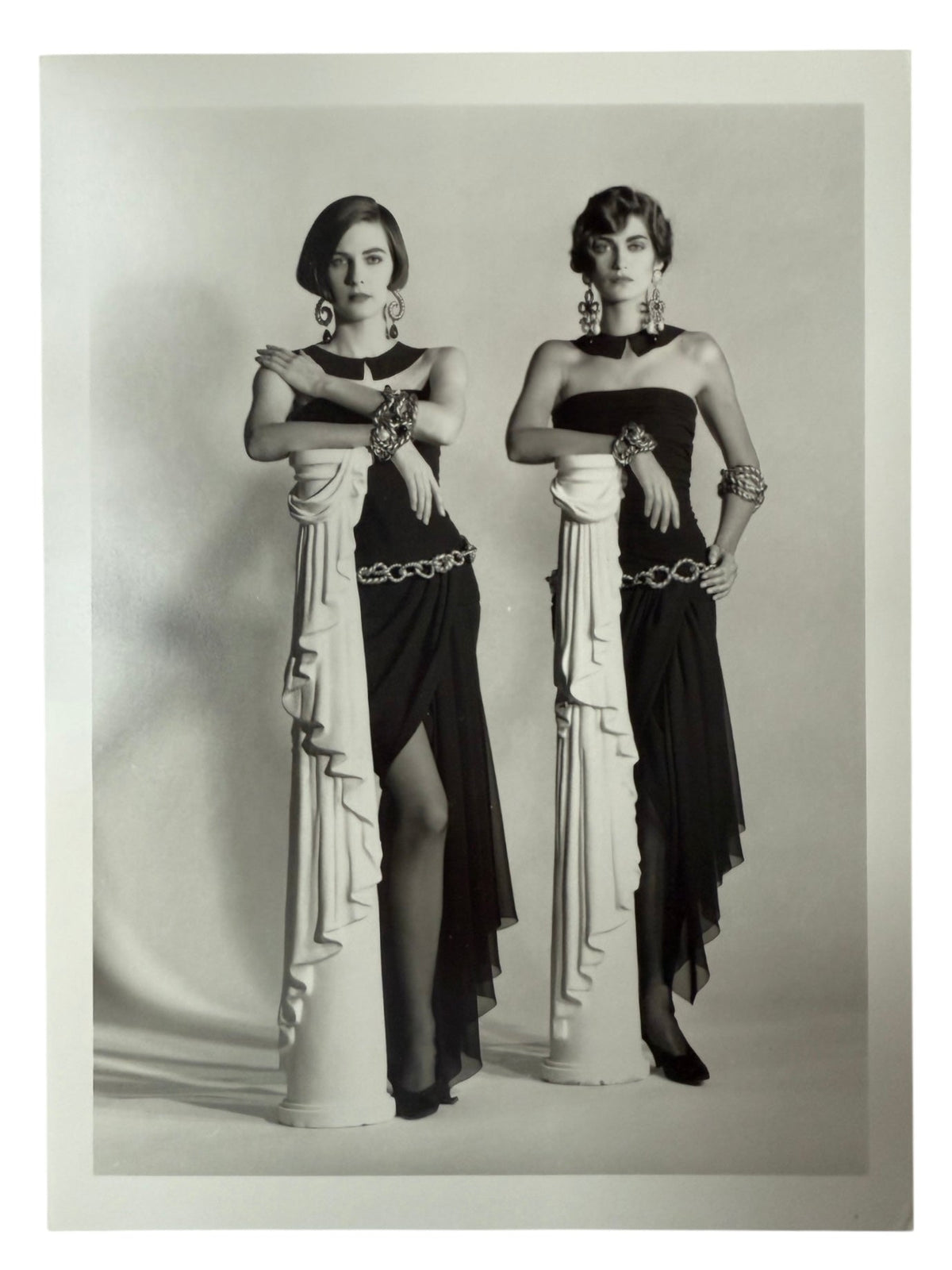 Chanel Set of Six Framed Original Black and White Marketing Prints from 1990