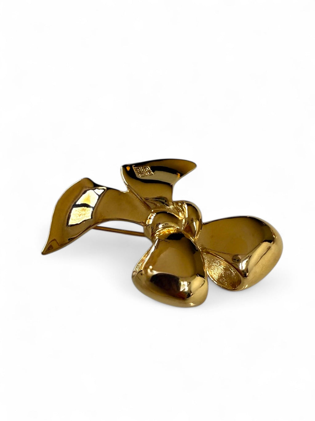 Givenchy Gold Plated Bow Design Brooch