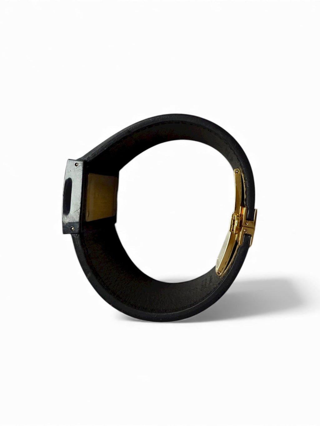 Gucci Black Strap and Gold Dial Minimalist Style Watch
