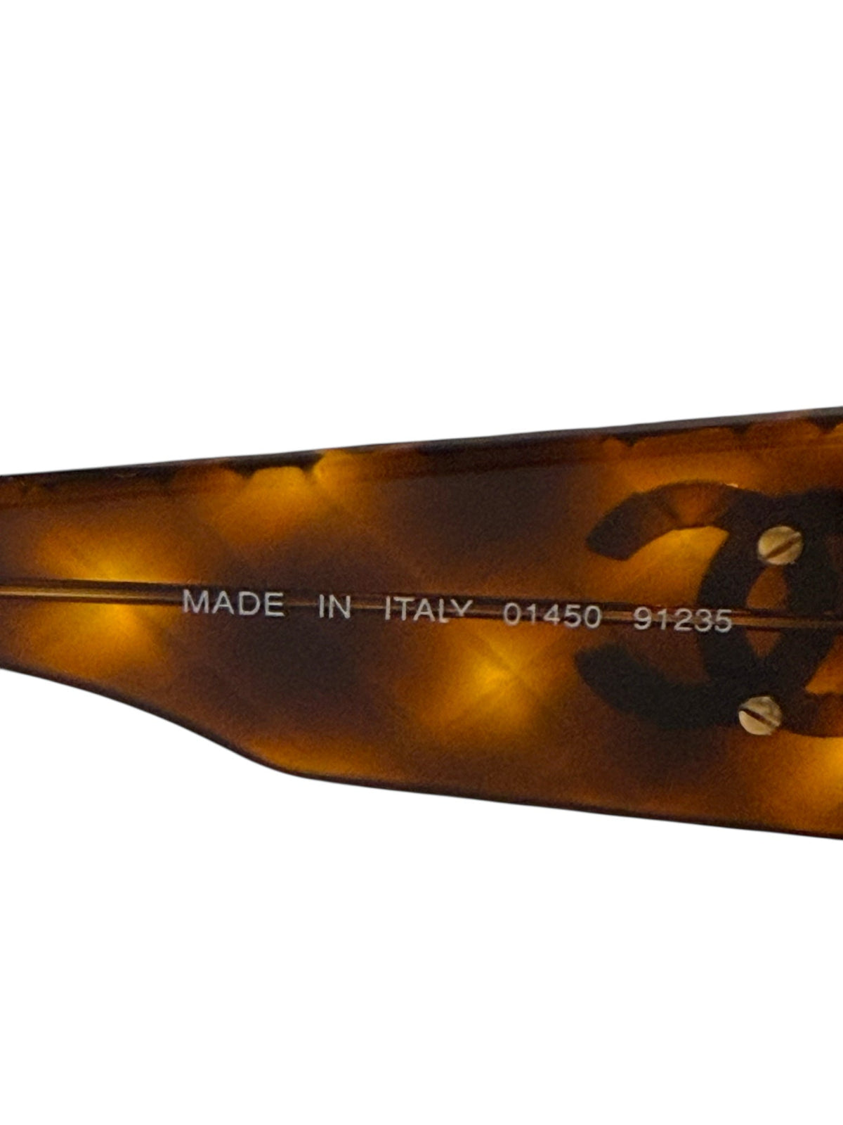 Chanel Matelassè “CC” Logo Tortoiseshell Effect Dark Brown Sunglasses