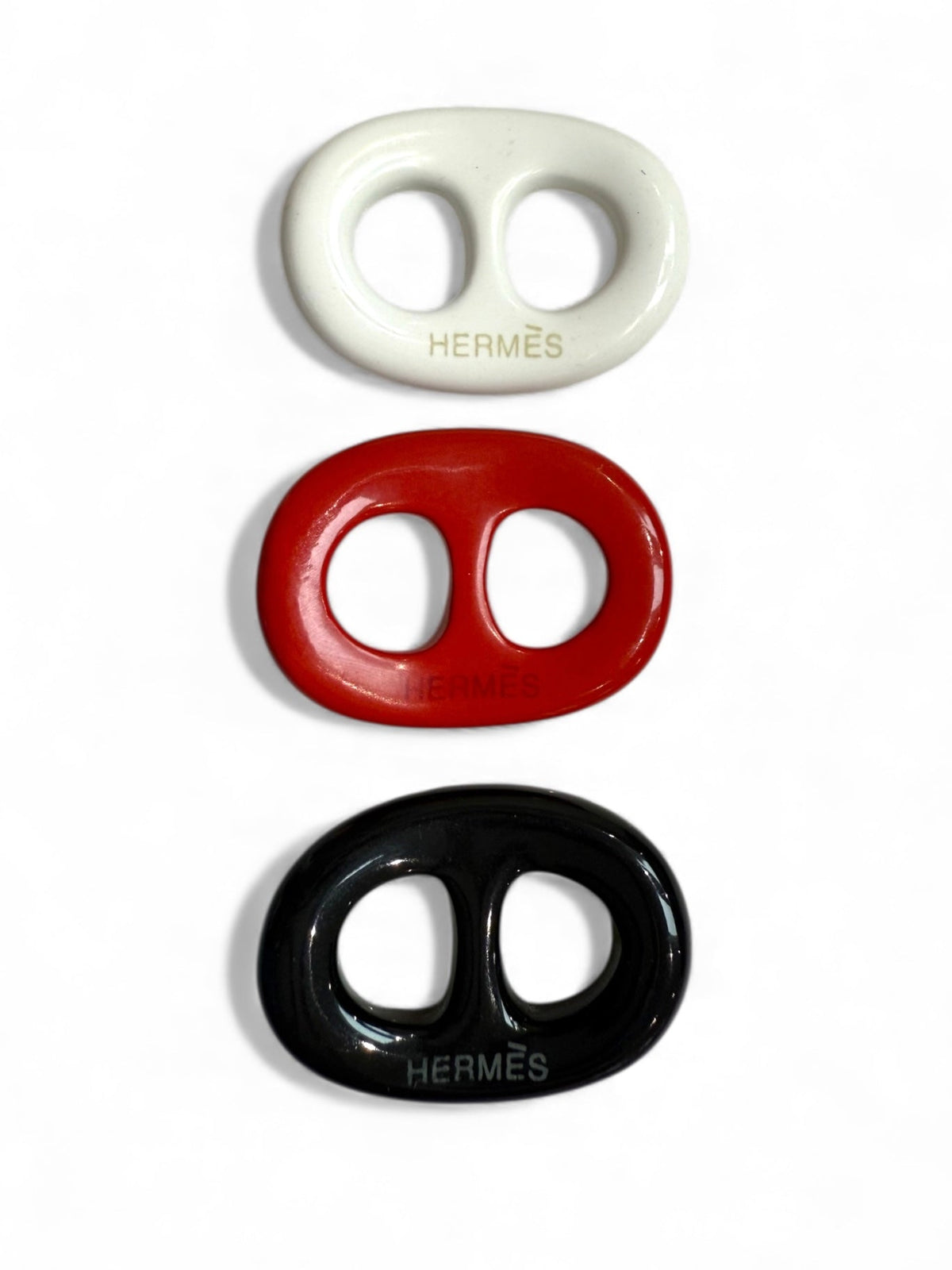 Hermès Tribord Chaine d’Ancre Scarf Multi Colour Ring Set of Three
