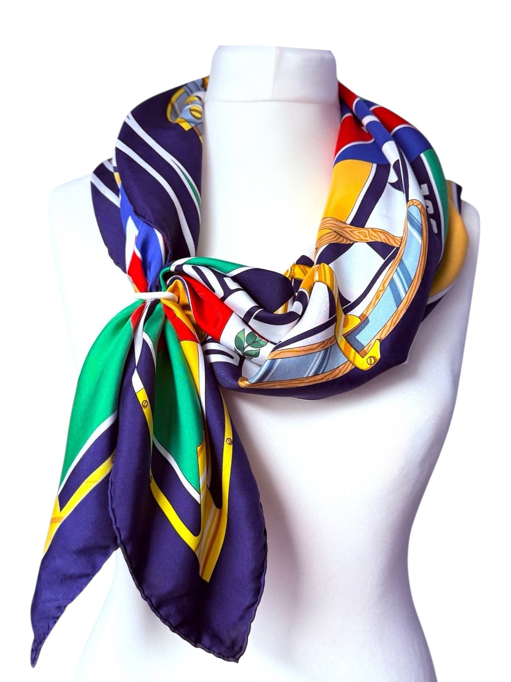 Hermès Tribord Chaine d’Ancre Scarf Multi Colour Ring Set of Three