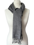 Hermès Anthracite Grey Long Cashmere and Silk Scarf