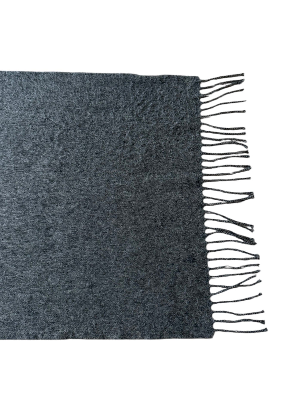 Hermès Anthracite Grey Long Cashmere and Silk Scarf