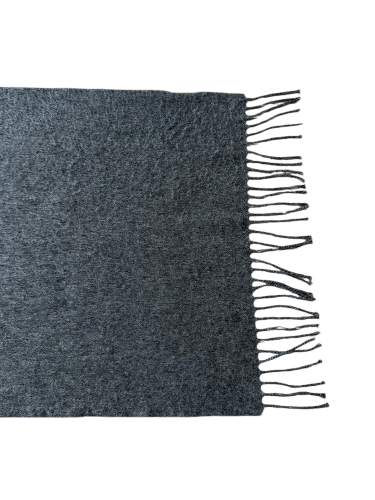 Hermès Anthracite Grey Long Cashmere and Silk Scarf