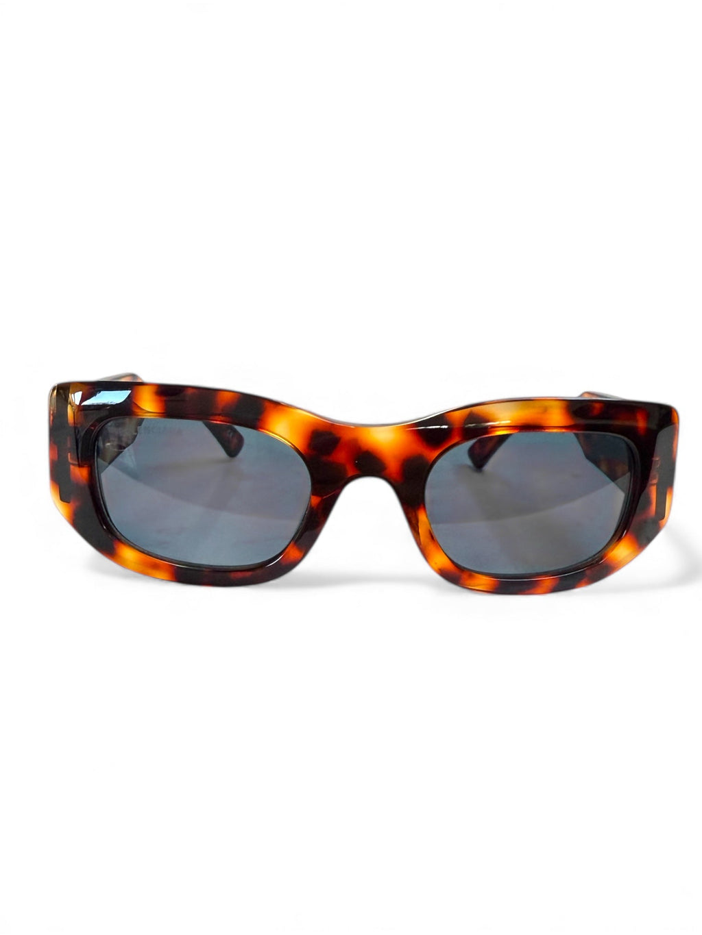 Balenciaga Havana Brown Sunglasses with Balenciaga Logo at Temples